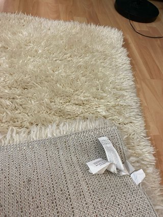 Alfombra Zara Home Beige/Blanca Poliéster
