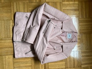 Chaqueta efecto piel rosa Pimkie