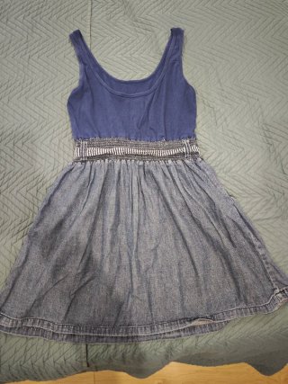 Vestido vaquero Bershka azul