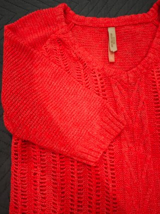 Jersey manga francesa coral fosforito Bershka