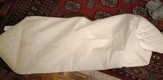 Protector para cuna, blanco, acolchado (Ikea)
