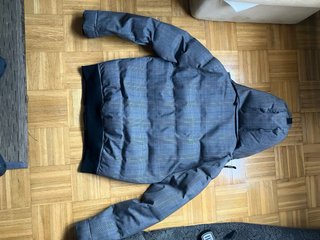 Chaqueta Bomber Gris a Cuadros
