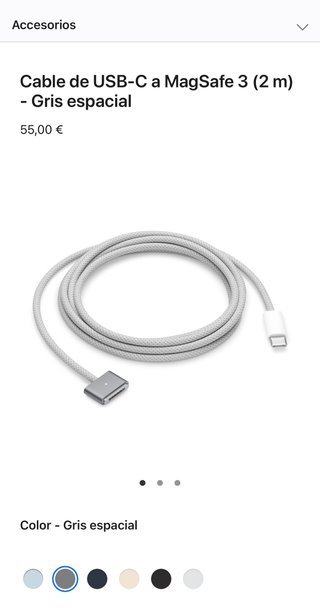 Cable Carga Apple MacBook MagSafe 3