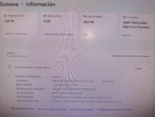 Ordenador Gaming NOX FX8350 8 Cores 20GB RAM 8GB G