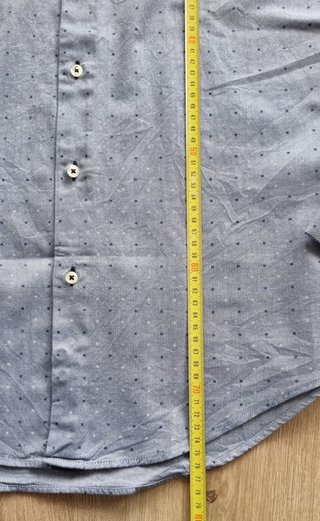 Camicia Zara Man Slim Fit Azzurra Tg L