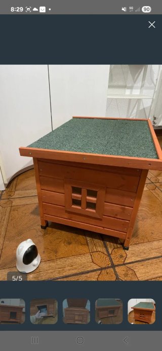 Caseta para perro/gato de madera