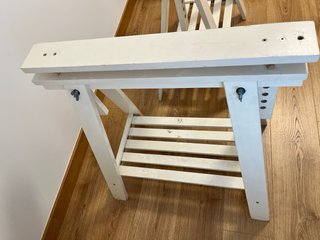 Pareja de caballetes IKEA regulables madera blanca