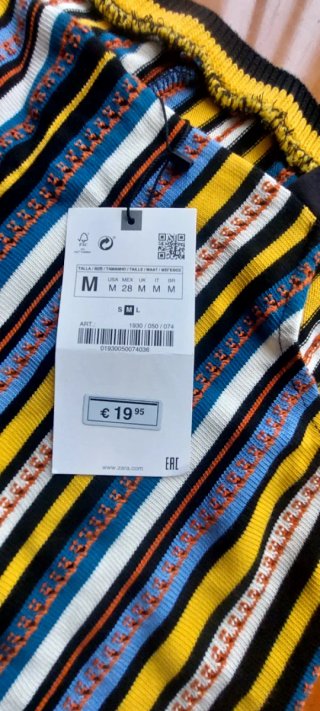 Mono Zara Rayas Multicolor Talla M.    I