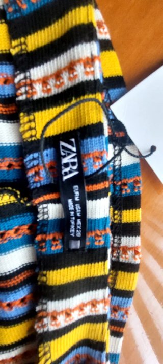 Mono Zara Rayas Multicolor Talla M.    I