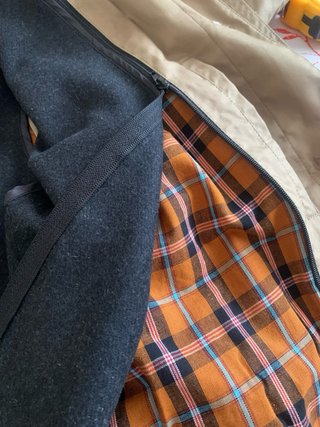 Gabardina Zara Beige y Gris