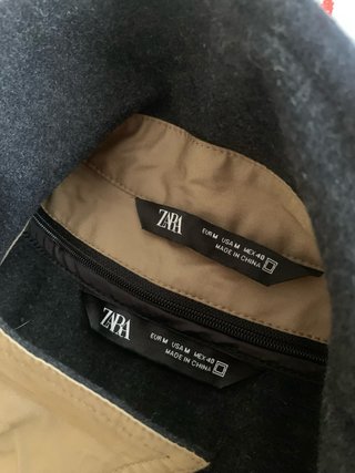 Gabardina Zara Beige y Gris