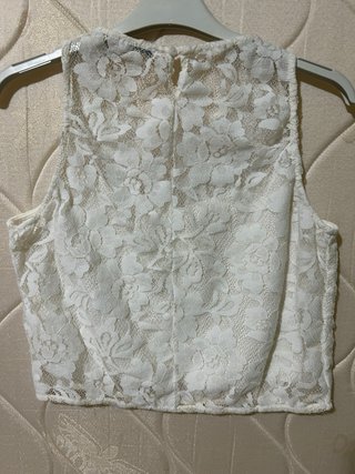 Camiseta Sfera Encaje Blanca Talla XS