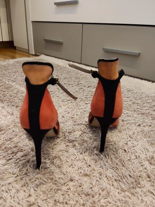 Zapatos de tacón mujer en tonos coral