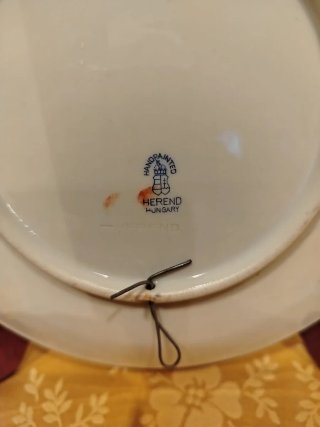 Piatto Herend Ungheria Uccelli e Farfalle