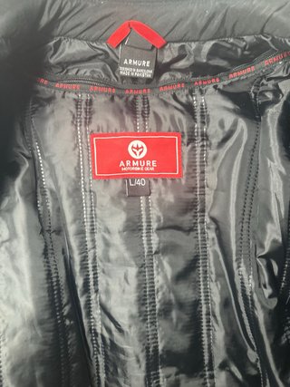 Chaqueta Moto ARMURE Mujer Negra y Roja