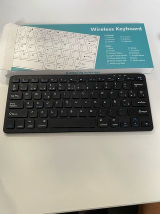 Teclado Inalámbrico Mayús Negro
