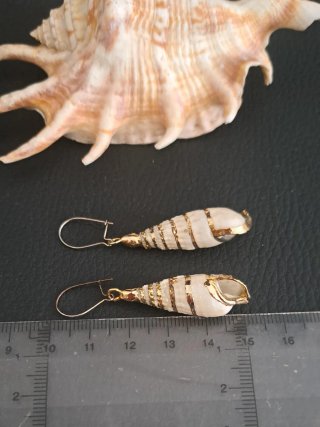 Pendientes Vintage Caracol Mar Dorados