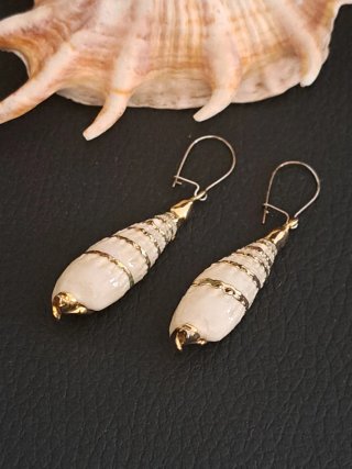 Pendientes Vintage Caracol Mar Dorados