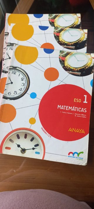 Libro de texto matemáticas 1º de la ESO