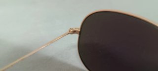 Gafas de sol Ray-Ban Aviator doradas y verdes