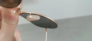 Gafas de sol Ray-Ban Aviator doradas y verdes