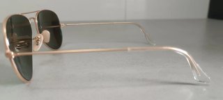 Gafas de sol Ray-Ban Aviator doradas y verdes