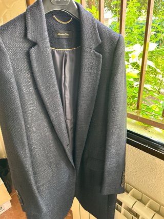 Abrigo Massimo Dutti Talla 40 Azul Marino