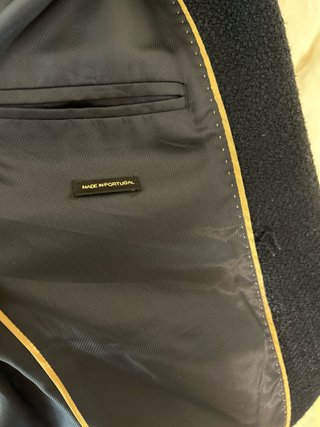 Abrigo Massimo Dutti Talla 40 Azul Marino