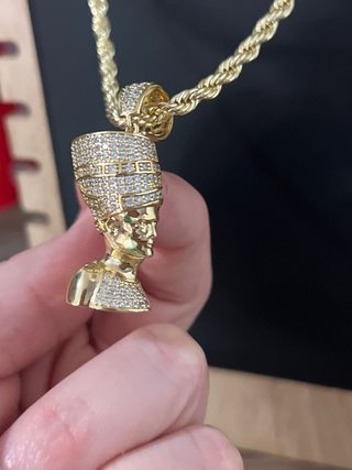 Collar Nefertiti 14K Laminado XP 60cm