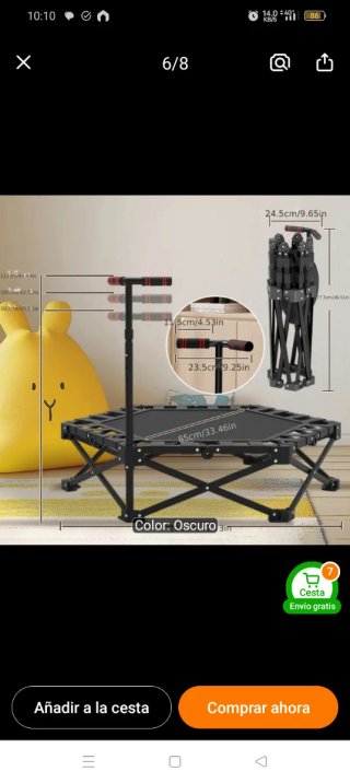 Trampolín Fitness con embalaje a estrenar