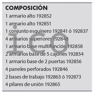 Conjunto Taller 8 Módulos S/Madera Alyco 192839