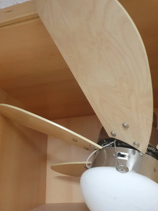 Ventilador de techo madera y metal