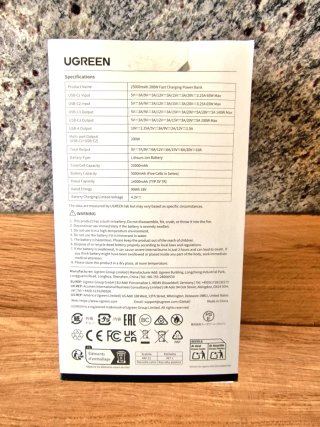 NUEVA Bateria Ugreen Nexode 25000mAh 200W
