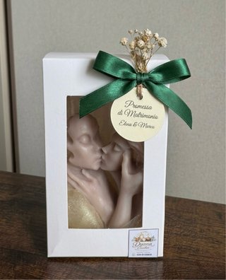 Bomboniera segnaposto cera soiapromessa matrimonio