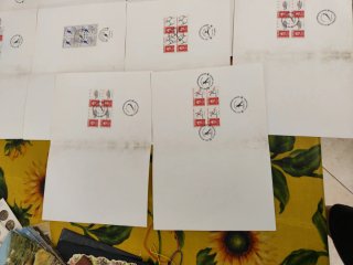 14 buste con francobolli