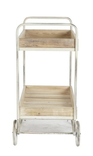 Carrito camarera madera y metal envejecido. Nuevo