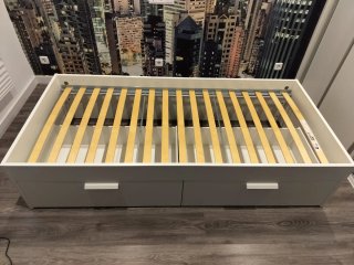 Cama Ikea Brimnes 90x200 (Blanca)