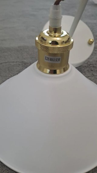 2 Lampade da Parete Stile Industriale Bianco