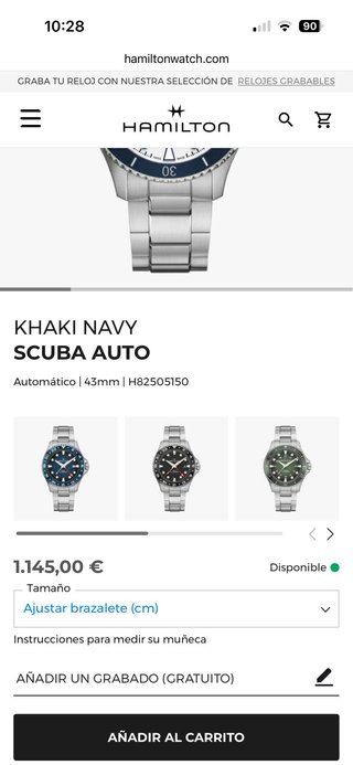 Reloj Hamilton Khaki Navy Scuba Automático