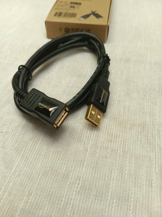 Cable Alargador USB-A 2.0 AmazonBasics 1m