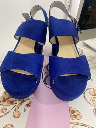Sandalias de plataforma azul