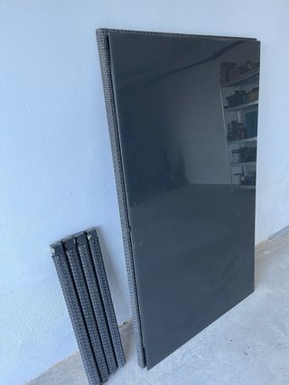 Tavolo da giardino rattan 90x150cm