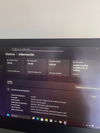 Portátil Lenovo Thinkpad T470 Táctil