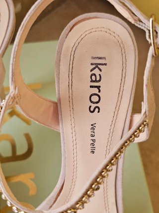 Scarpe Décolleté Beige Tacco Alto Strass