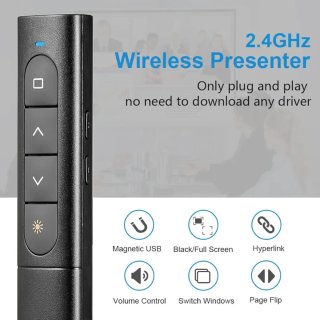 Control Presentaciones USB/Tipo-C 2 en 1