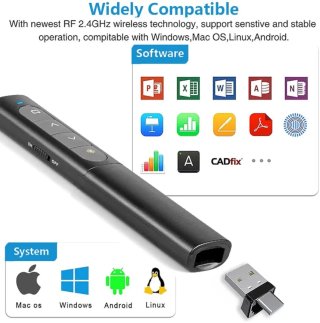 Control Presentaciones USB/Tipo-C 2 en 1