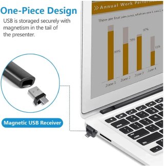 Control Presentaciones USB/Tipo-C 2 en 1