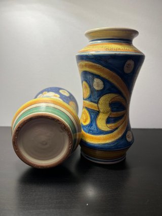 Coppia Albarelli Caltagirone Ceramica