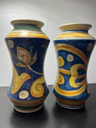 Coppia Albarelli Caltagirone Ceramica