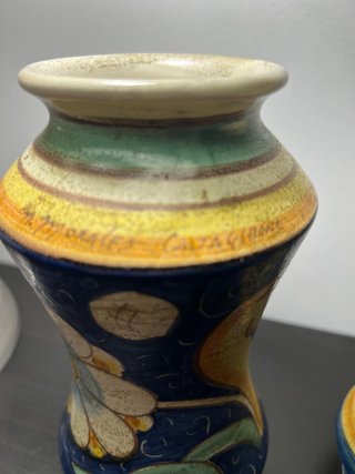 Coppia Albarelli Caltagirone Ceramica
